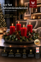 Wiedemann-Adventskranzkerzen 4er Sets