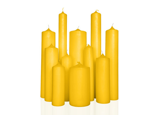Altarkerzen Gelb im Kerzen Online Shop günstig kaufen