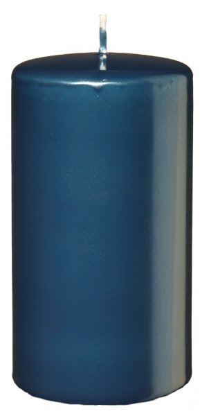 4 Stück Adventskerzen Petrol Blau 150 x Ø 80 mm