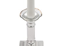 Glas-Kerzenmanschette "Gewellt Goldrand"...