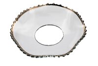 Glas-Kerzenmanschette Gezackt, gewellt Goldrand für...