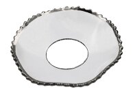 Glas-Kerzenmanschette Gezackt, gewellt Silber für...