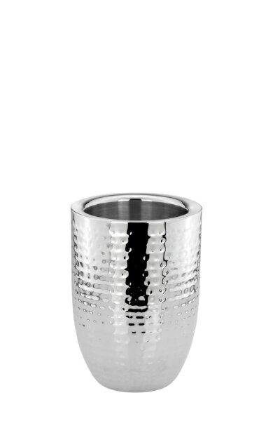 Wein-/Sekt Flaschenkühler Hammerschlag-Optik (H) 19,5 x (Ø) 13,5 cm