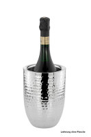 Wein-/Sekt Flaschenkühler Hammerschlag-Optik (H) 19,5 x (Ø) 13,5 cm