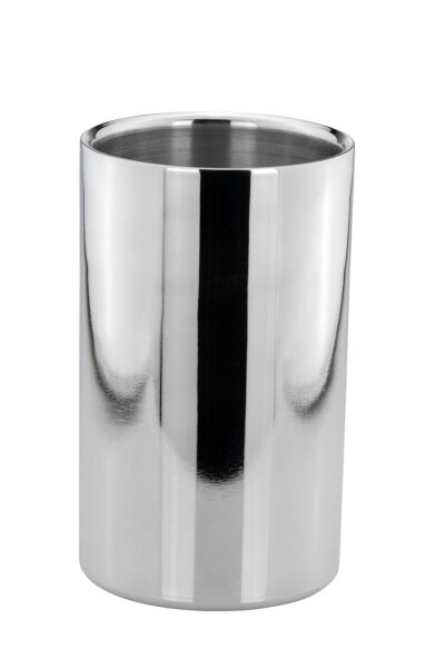 Wein-/Sekt Flaschenkühler Hochglanz poliert (H) 20 x (Ø) 12 cm