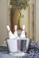 Champagner-/Flaschenkühler Hammerschlag-Optik (H)...