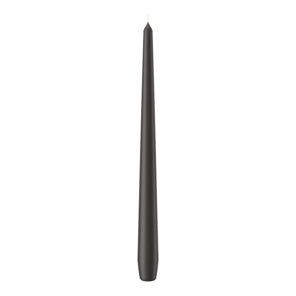 Spitzkerzen Grau 300 x Ø 25 mm, 12 Stück