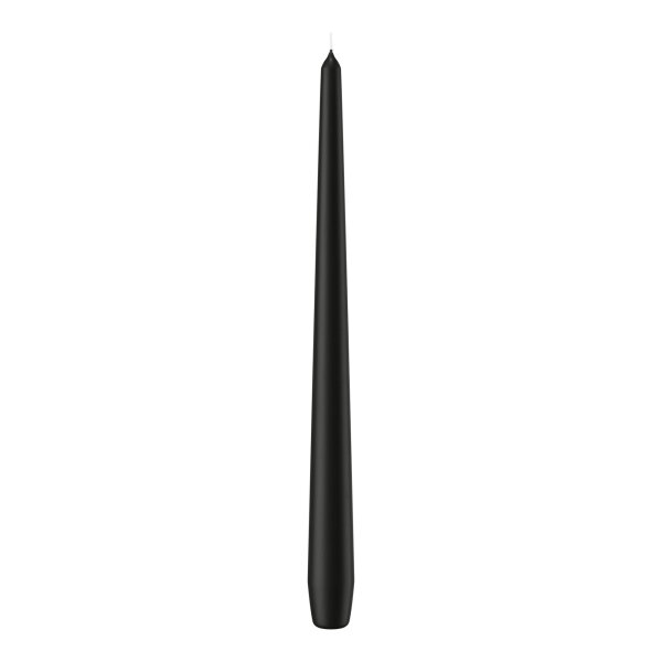 Spitzkerzen Schwarz 300 x Ø 25 mm, 12 Stück