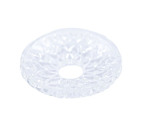 Glas-Kerzenmanschette (Bobeches - Tropfenfänger) aus Kristallglas für Kerzen bis Ø 25 mm
