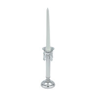 Glas-Kerzenmanschette (Tropfenfänger) mit Behang für Kerzen bis Ø 25 mm