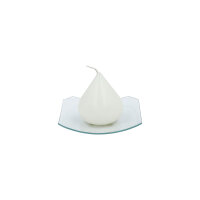 Kerzenteller aus Glas Eckig 12 x 12 cm