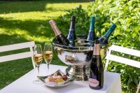 Champagner-/Flaschenkühler Hammerschlag mit Aufsatz...