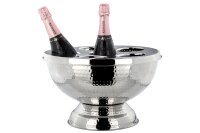 Champagner-/Flaschenkühler Hammerschlag mit Aufsatz (H) 25 x Ø 41 cm