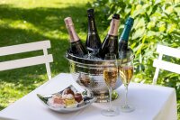 Champagner-/Flaschenkühler Hammerschlag mit Aufsatz...