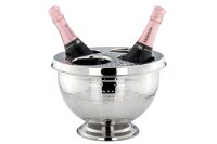 Champagner-/Flaschenkühler Hammerschlag mit Aufsatz (H) 23 x Ø 29 cm
