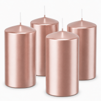 4er Set Adventskranzkerzen Roségold 100 x 58 mm |...