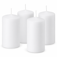 4er Set Adventskranzkerzen Weiß | Wiedemann Kerzen