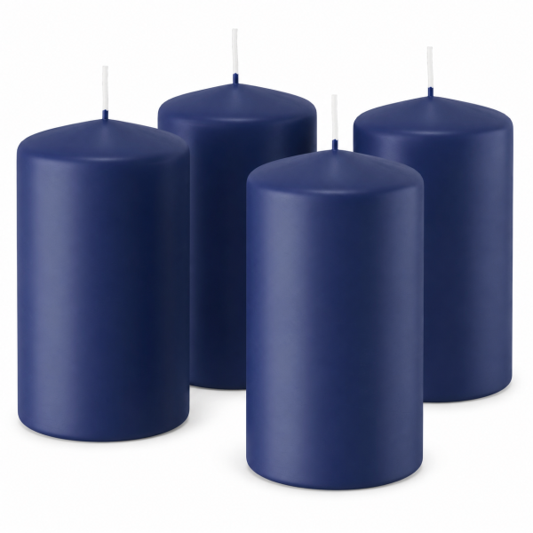 4er Set Adventskranzkerzen Dunkelblau | Wiedemann Kerzen