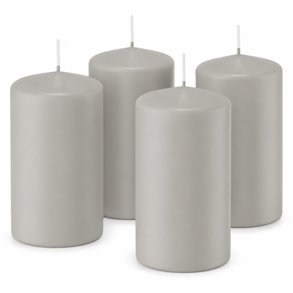4er Set Adventskranzkerzen Zinn | Wiedemann Kerzen
