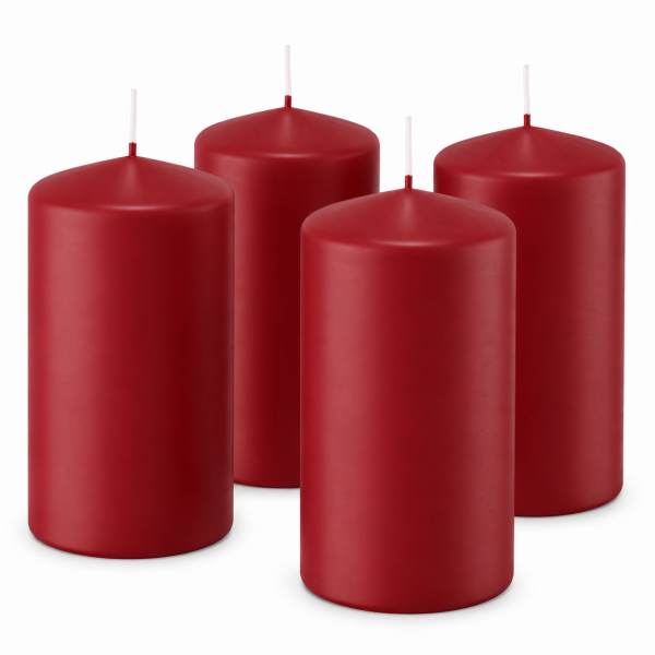4er Set Adventskranzkerzen Altrot | Wiedemann Kerzen