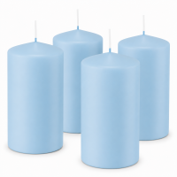 4er Set Adventskranzkerzen Himmelblau | Wiedemann Kerzen