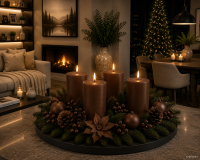 4er Set Adventskranzkerzen Kastanie | Wiedemann Kerzen