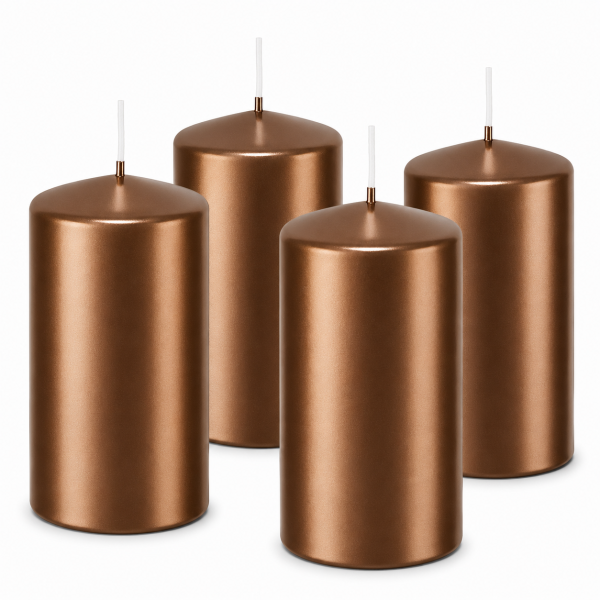 4er Set Adventskranzkerzen Bronze | Wiedemann Kerzen