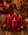 4er Set Adventskranzkerzen Rubin Rot Metallic | Wiedemann Kerzen