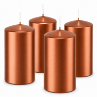 4er Set Adventskranzkerzen Kupfer | Wiedemann Kerzen