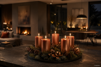 4er Set Adventskranzkerzen Kupfer | Wiedemann Kerzen