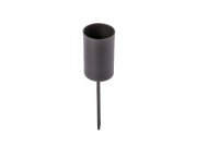 Kerzenstecker Schwarz 22 mm aus Metall für Stab- und...