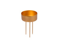 Kerzenstecker Gold 70 mm für Stumpen- & LED-Kerzen