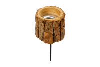 2-in-1 Kerzenstecker Mangoholz mit Rinde für...