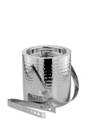 Eiswürfelbehälter mit Zange Hammerschlag-Optik...