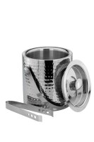 Eiswürfelbehälter mit Zange Hammerschlag-Optik...