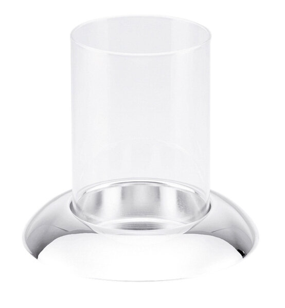 Windlicht versilbert glatt poliert, H 13 cm, Ø 13 cm