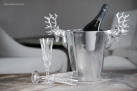 Wein-/Sekt Flaschenkühler Hochglanz poliert (H) 32 x (Ø) 39 cm