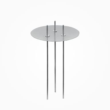 Sicherheits-Kerzenhalter silber für Kerzen bis Ø 100 mm (110 x 75 mm), 1 Stück