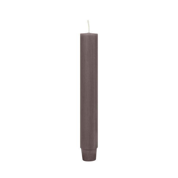 Durchgefärbte Flachkopf-Stabkerze Dunkel-Leinen 185 x Ø 26 mm, 1 Stück