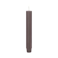 Durchgefärbte Flachkopf-Stabkerze Dunkel-Leinen 185...