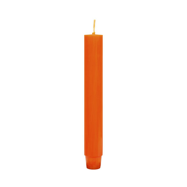 Durchgefärbte Flachkopf-Stabkerze Orange 185 x Ø 26 mm, 1 Stück