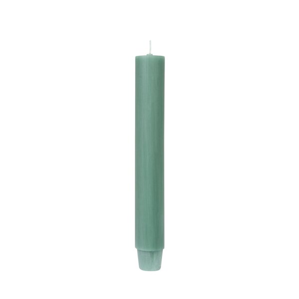 Durchgefärbte Flachkopf-Stabkerze Seegrün 185 x Ø 26 mm, 1 Stück
