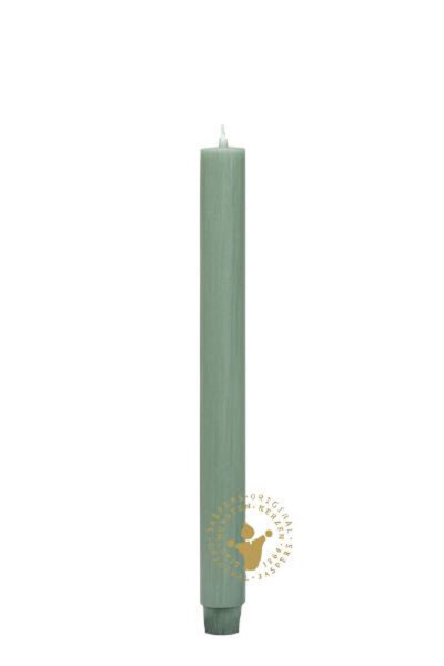 Durchgefärbte Flachkopf-Stabkerze Ölgrün 185 x Ø 26 mm, 1 Stück