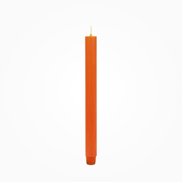 Durchgefärbte Flachkopf-Stabkerze Orange 290 x Ø 26 mm günstig im Ker