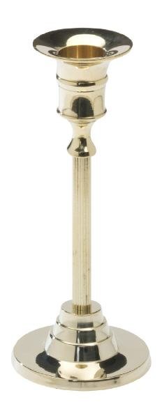 Tischleuchter Messing Gold poliert Höhe 16 cm für Kerzen Ø 2 - 2,5 cm