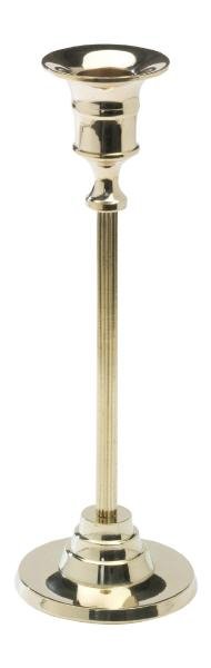 Tischleuchter Messing Gold poliert Höhe 20 cm für Kerzen Ø 2 - 2,5 cm