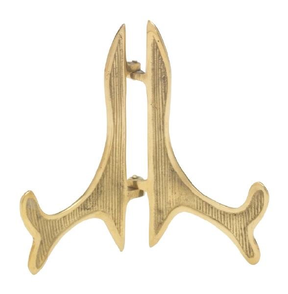 Buch- und Tellerständer Messing Gold Höhe 10 cm