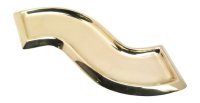 Kerzenteller Welle Messing Gold poliert