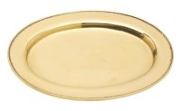 Kerzenteller Oval Messing Gold poliert 9 x 5,5 cm innen