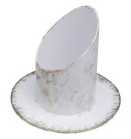Kerzenhalter Weiß/Gold für Kerzen Ø 5 cm